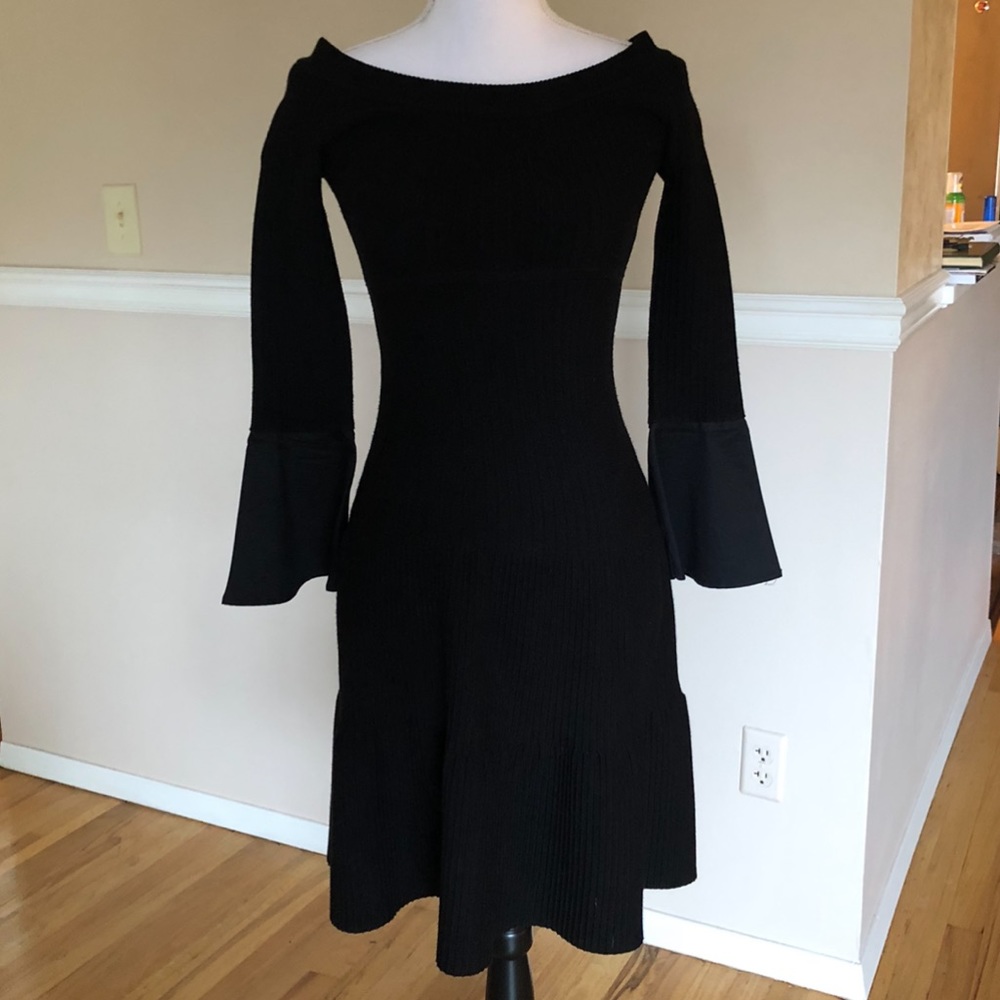 Bebe Black Fit and Flare Mini Dress